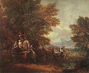 Thomas Gainsborough The Harvest Wagon Sweden oil painting artist
